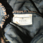 FENDI Zucca Canvas Hand Bag Black Brownep2059