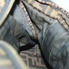 FENDI Zucca Canvas Hand Bag Black Brownep2059