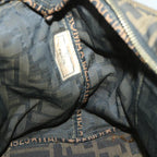 FENDI Zucca Canvas Hand Bag Black Brownep2059
