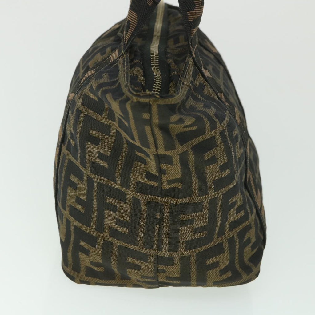 FENDI Zucca Canvas Hand Bag Black Brownep2059