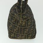 FENDI Zucca Canvas Hand Bag Black Brownep2059