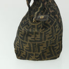 FENDI Zucca Canvas Hand Bag Black Brownep2059