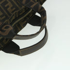 FENDI Zucca Canvas Hand Bag Black Brownep2059