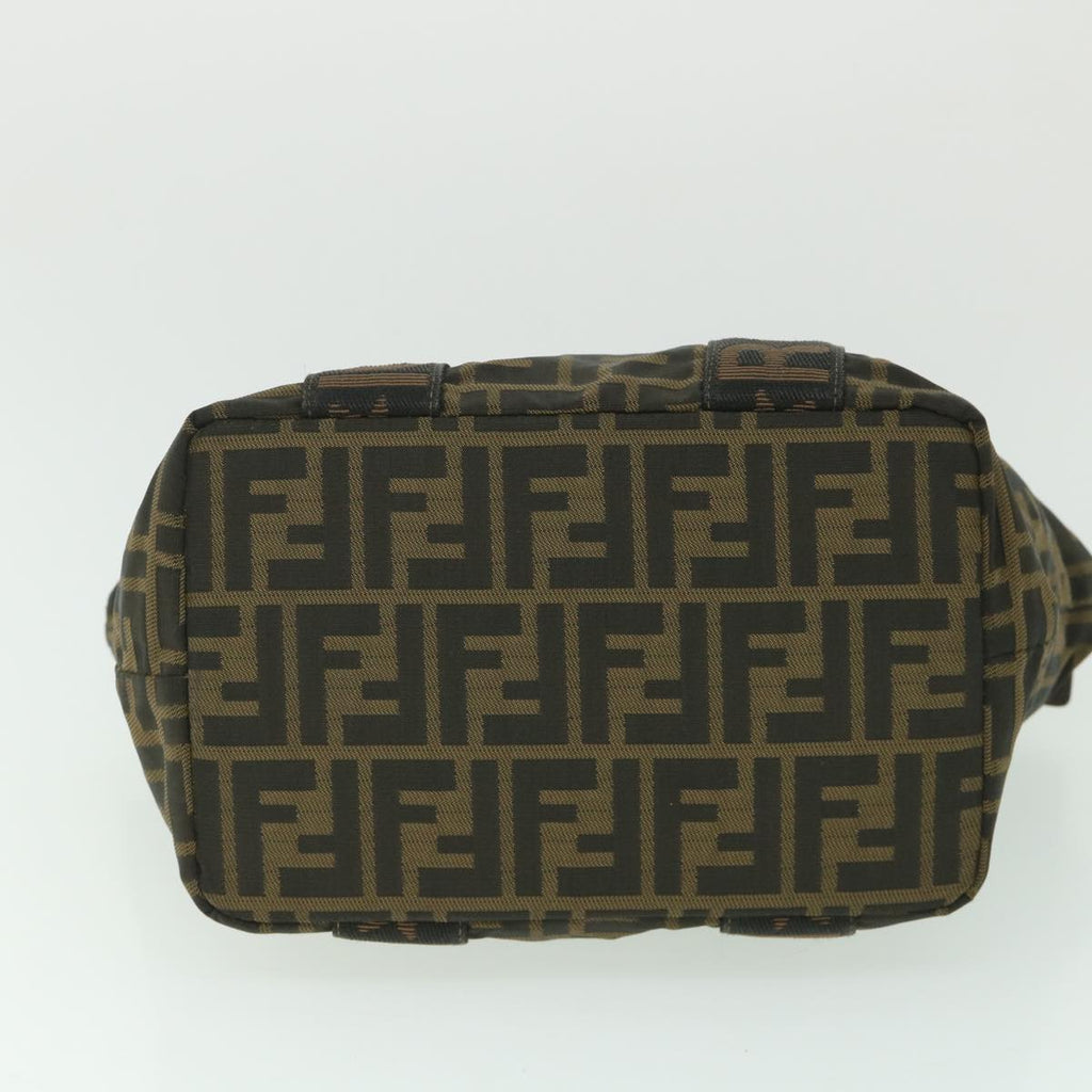 FENDI Zucca Canvas Hand Bag Black Brownep2059
