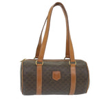 CELINE Macadam Canvas Shoulder Bag PVC Leather Brown  ep2173