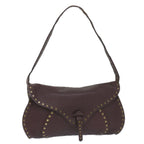 CELINE Shoulder Bag Leather Wine Red  ep2215