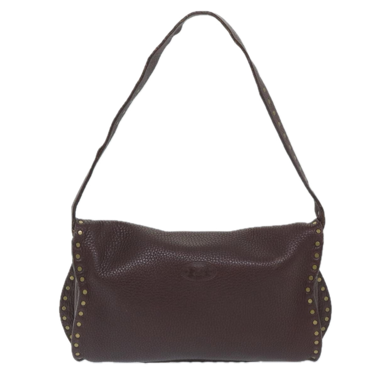 CELINE Shoulder Bag Leather Wine Red  ep2215