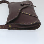 CELINE Shoulder Bag Leather Wine Red  ep2215