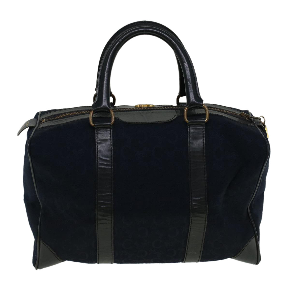 CELINE C Macadam Canvas Boston Bag Navy  ep2240