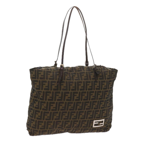 FENDI Zucca Canvas Tote Bag Black Brownep2349