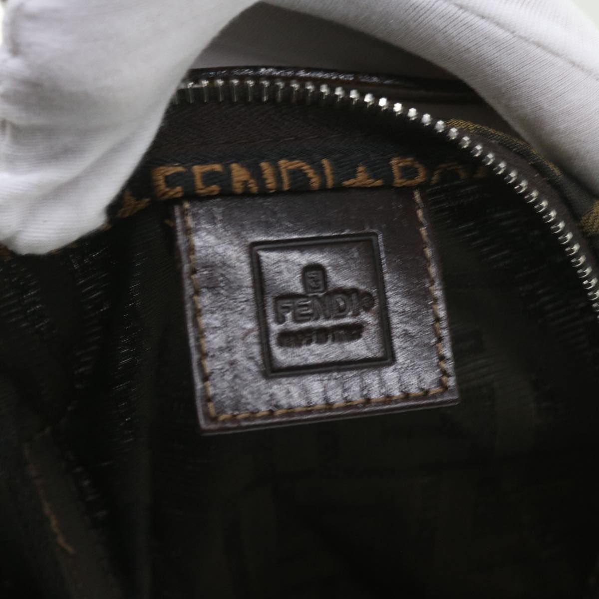 FENDI Zucca Canvas Tote Bag Black Brownep2349