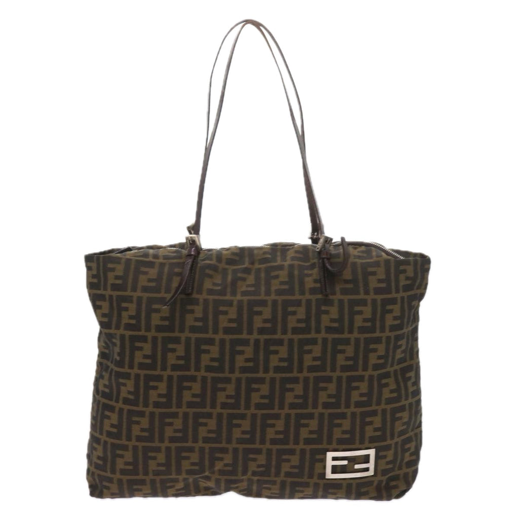 FENDI Zucca Canvas Tote Bag Black Brownep2349