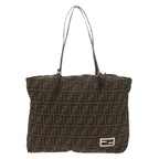 FENDI Zucca Canvas Tote Bag Black Brownep2349