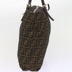 FENDI Zucca Canvas Tote Bag Black Brownep2349