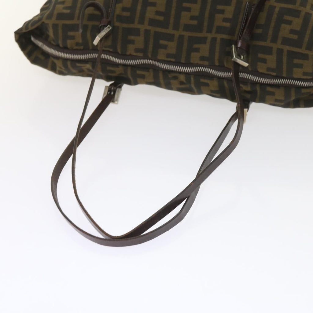 FENDI Zucca Canvas Tote Bag Black Brownep2349