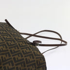 FENDI Zucca Canvas Tote Bag Black Brownep2349