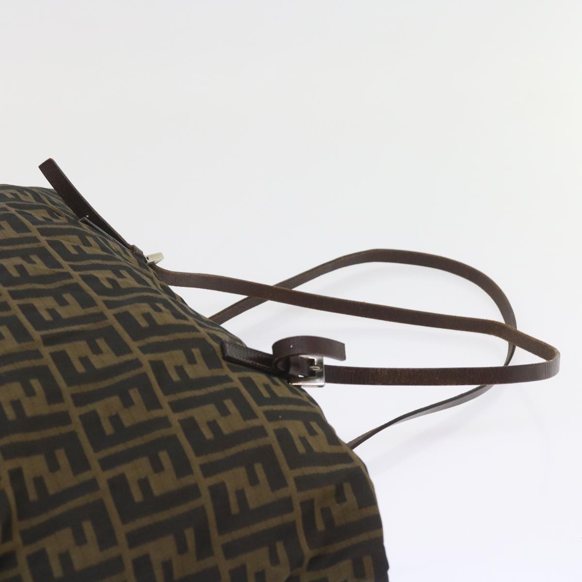 FENDI Zucca Canvas Tote Bag Black Brownep2349