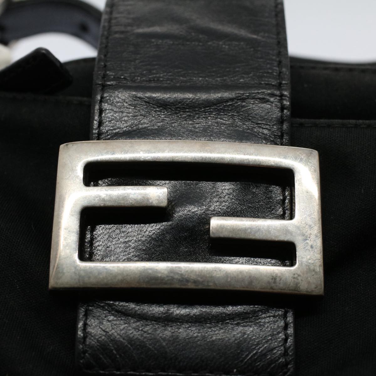 FENDI Mamma Baguette Shoulder Bag Nylon Black 2355 26723 009ep2357