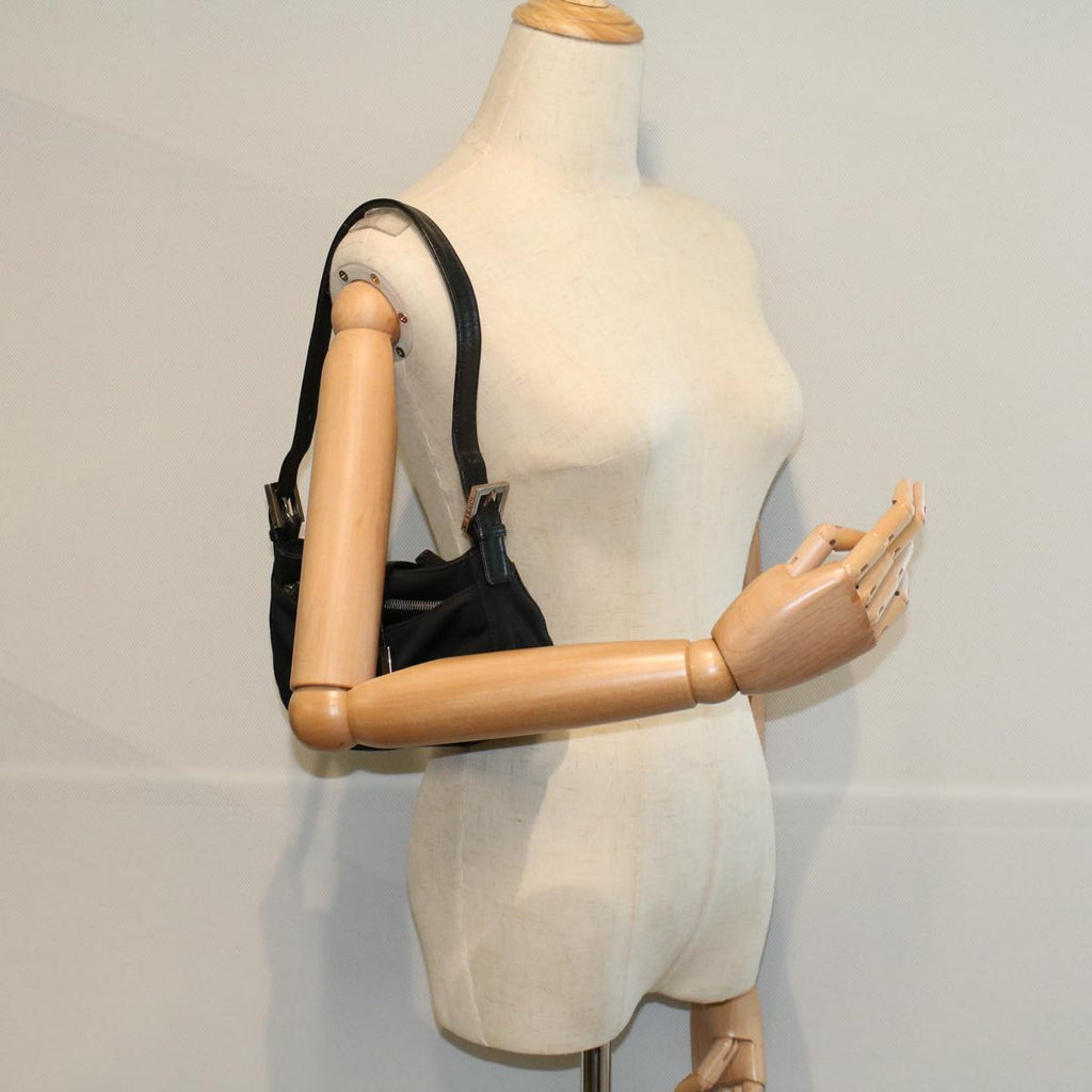 FENDI Mamma Baguette Shoulder Bag Nylon Black 2355 26723 009ep2357