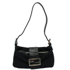 FENDI Mamma Baguette Shoulder Bag Nylon Black 2355 26723 009ep2357