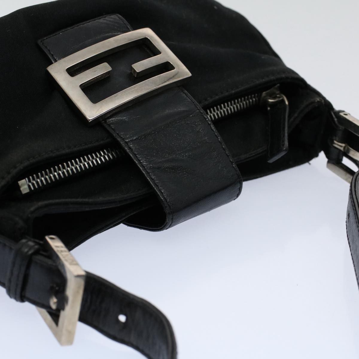 FENDI Mamma Baguette Shoulder Bag Nylon Black 2355 26723 009ep2357