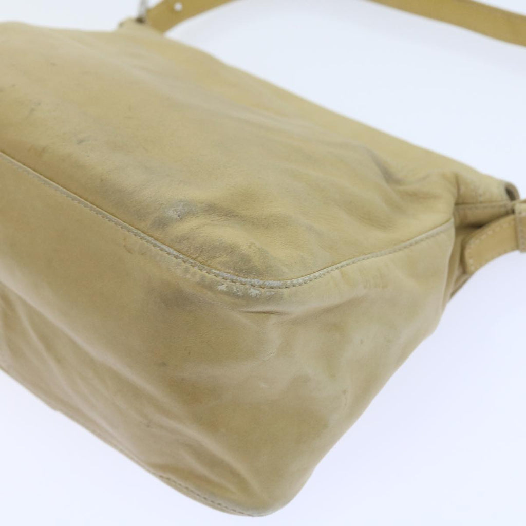 FENDI Mamma Baguette Shoulder Bag Leather Beige 2348 26325 009ep2384