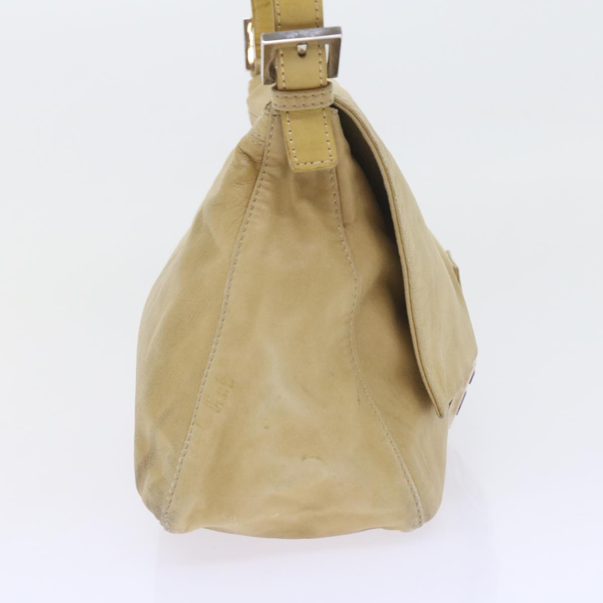 FENDI Mamma Baguette Shoulder Bag Leather Beige 2348 26325 009ep2384