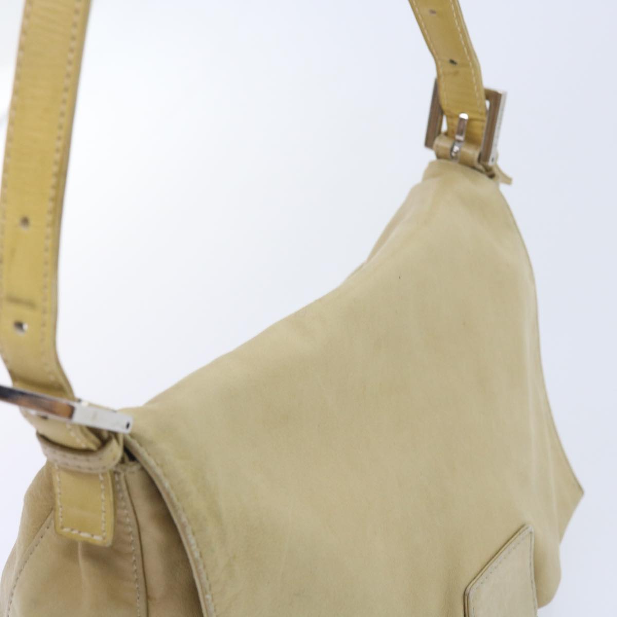 FENDI Mamma Baguette Shoulder Bag Leather Beige 2348 26325 009ep2384