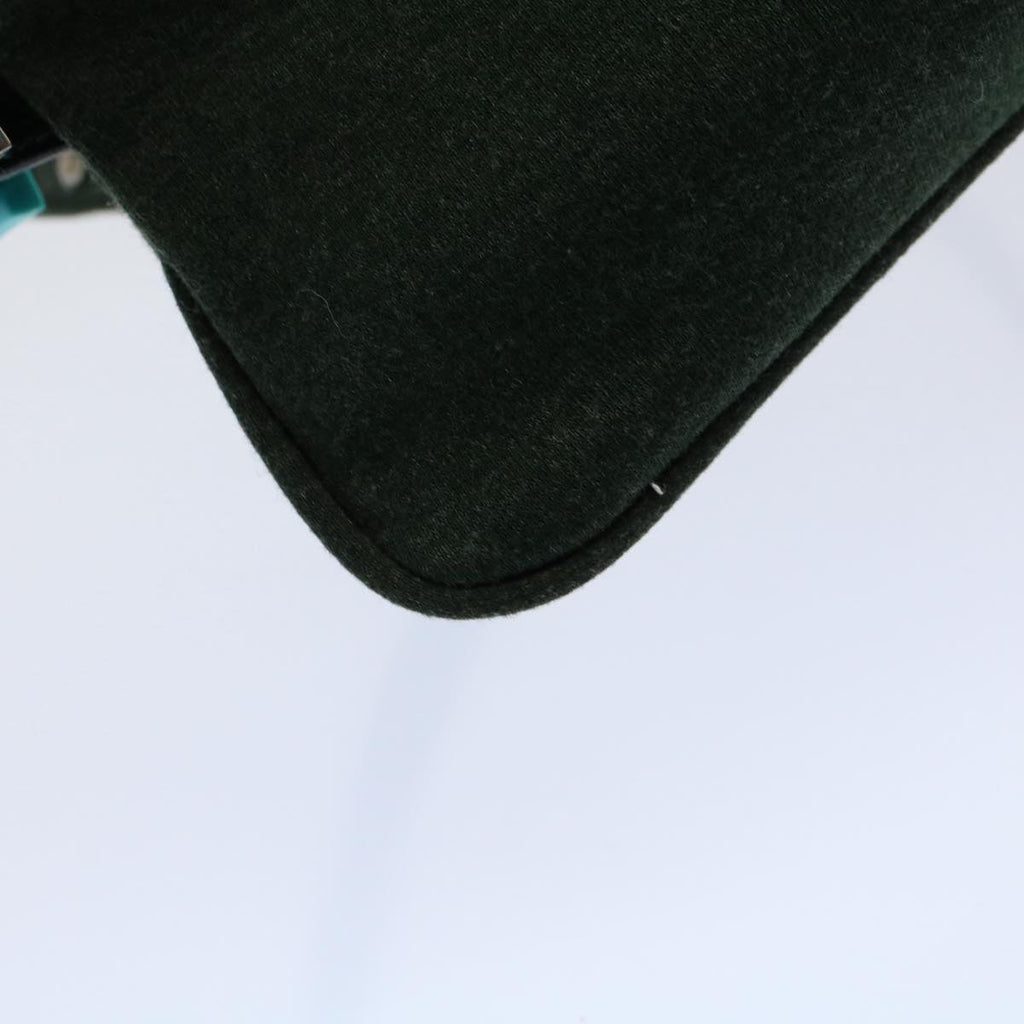 FENDI Mamma Baguette Shoulder Bag Nylon Green 2355 26685 009ep2386