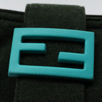 FENDI Mamma Baguette Shoulder Bag Nylon Green 2355 26685 009ep2386