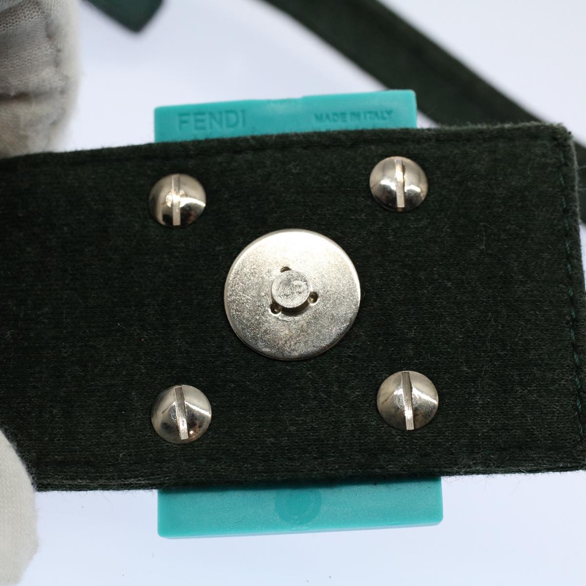 FENDI Mamma Baguette Shoulder Bag Nylon Green 2355 26685 009ep2386