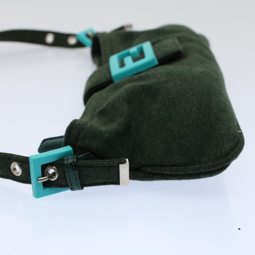 FENDI Mamma Baguette Shoulder Bag Nylon Green 2355 26685 009ep2386