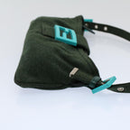 FENDI Mamma Baguette Shoulder Bag Nylon Green 2355 26685 009ep2386