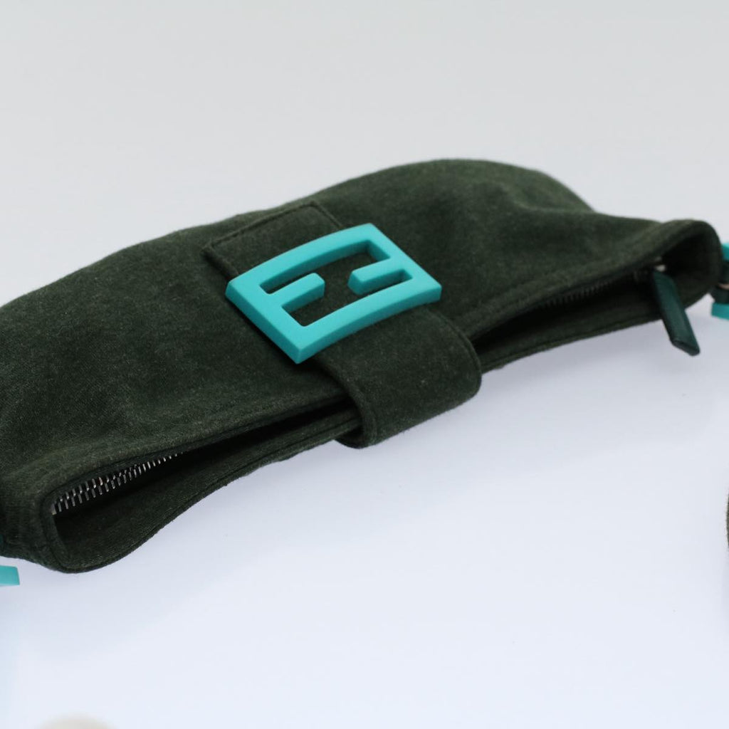 FENDI Mamma Baguette Shoulder Bag Nylon Green 2355 26685 009ep2386
