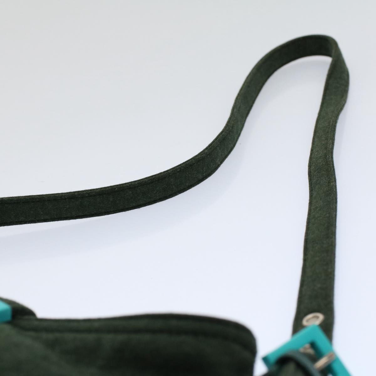 FENDI Mamma Baguette Shoulder Bag Nylon Green 2355 26685 009ep2386