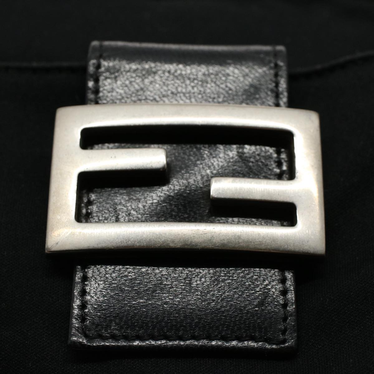 FENDI Mamma Baguette Shoulder Bag Nylon Black 2321 26566 099ep2388