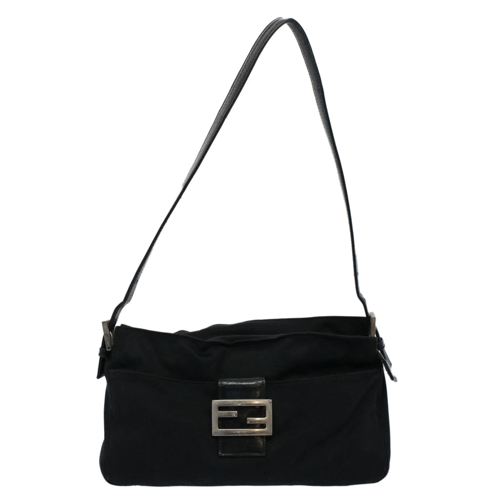 FENDI Mamma Baguette Shoulder Bag Nylon Black 2321 26566 099ep2388