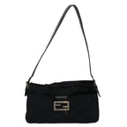 FENDI Mamma Baguette Shoulder Bag Nylon Black 2321 26566 099ep2388