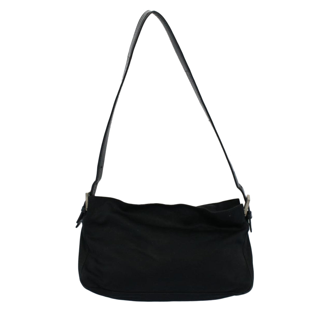 FENDI Mamma Baguette Shoulder Bag Nylon Black 2321 26566 099ep2388