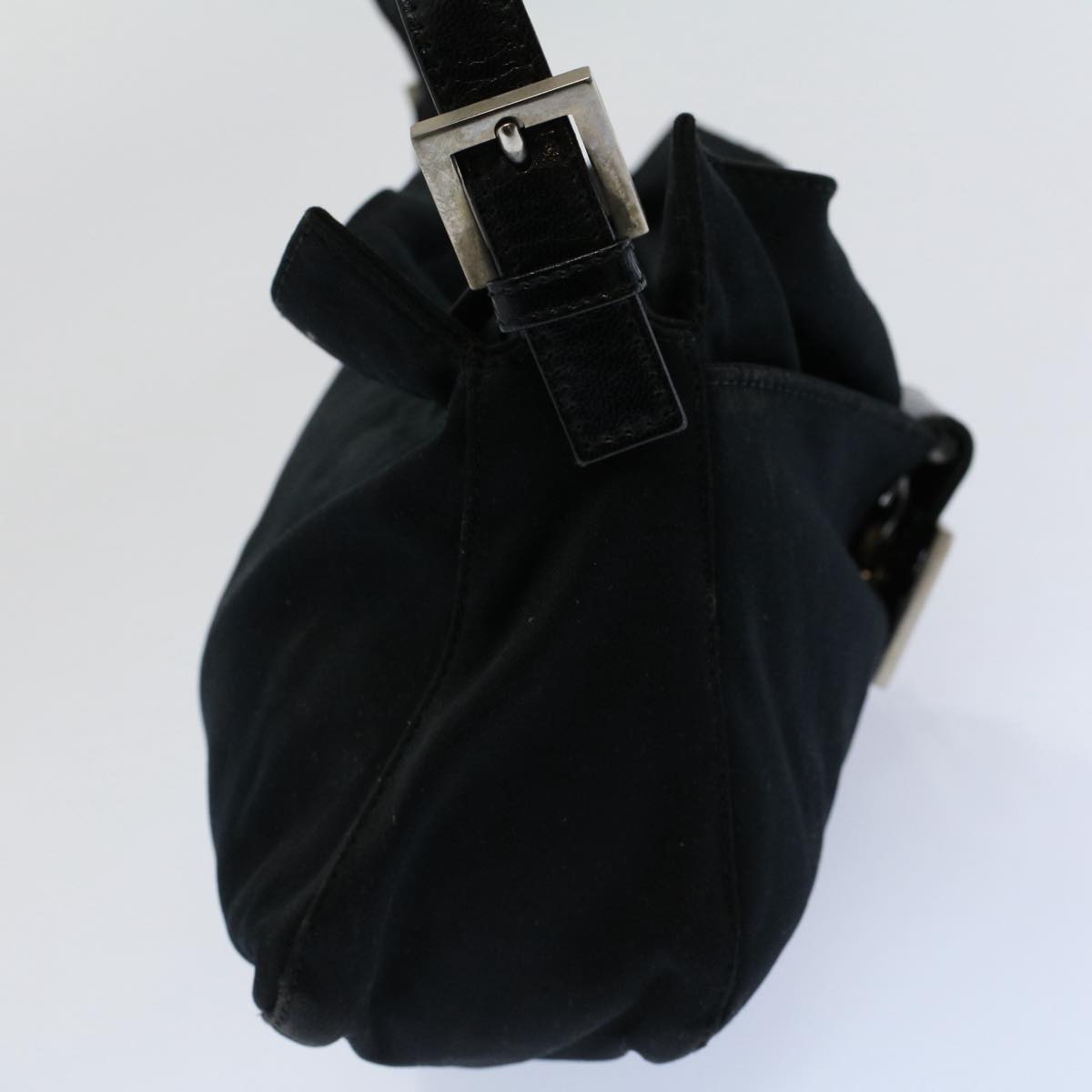 FENDI Mamma Baguette Shoulder Bag Nylon Black 2321 26566 099ep2388