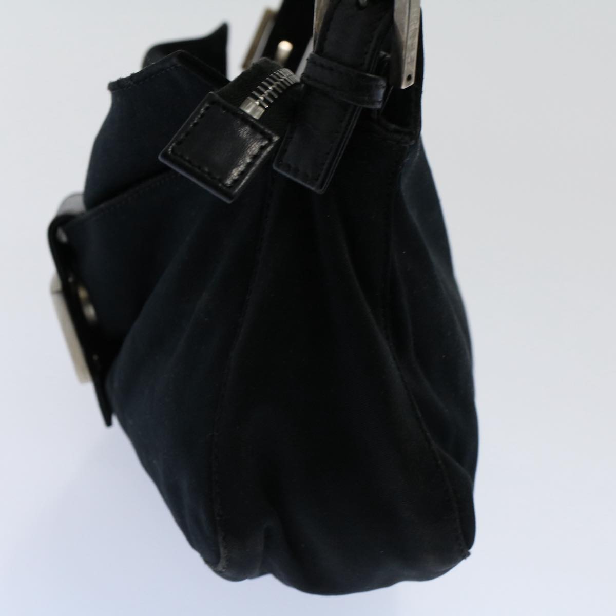 FENDI Mamma Baguette Shoulder Bag Nylon Black 2321 26566 099ep2388