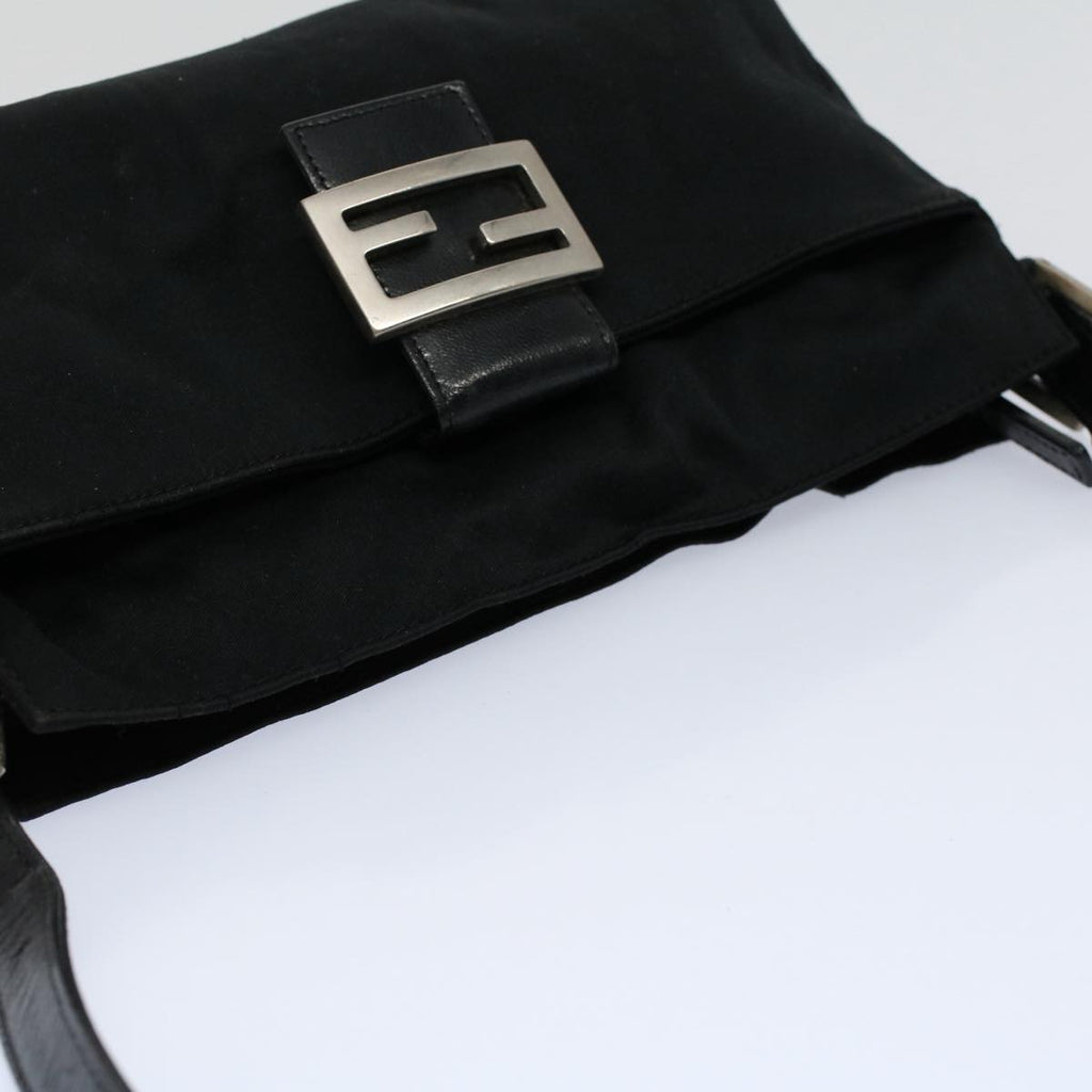 FENDI Mamma Baguette Shoulder Bag Nylon Black 2321 26566 099ep2388