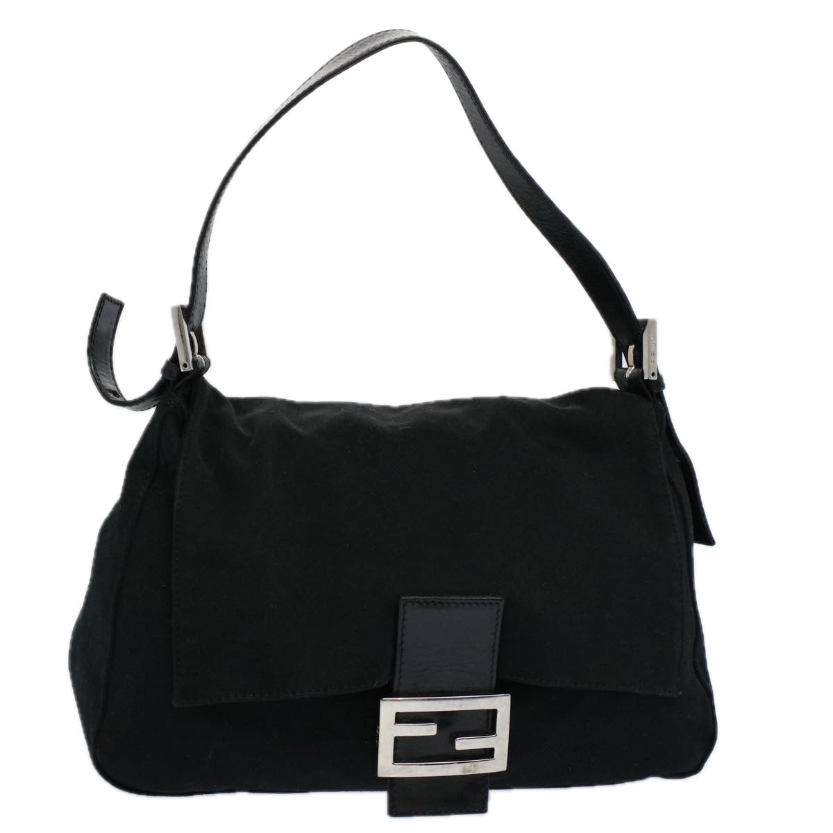 FENDI Mamma Baguette Shoulder Bag Nylon Black 2308 26325 008ep2426