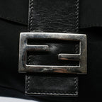 FENDI Mamma Baguette Shoulder Bag Nylon Black 2308 26325 008ep2426