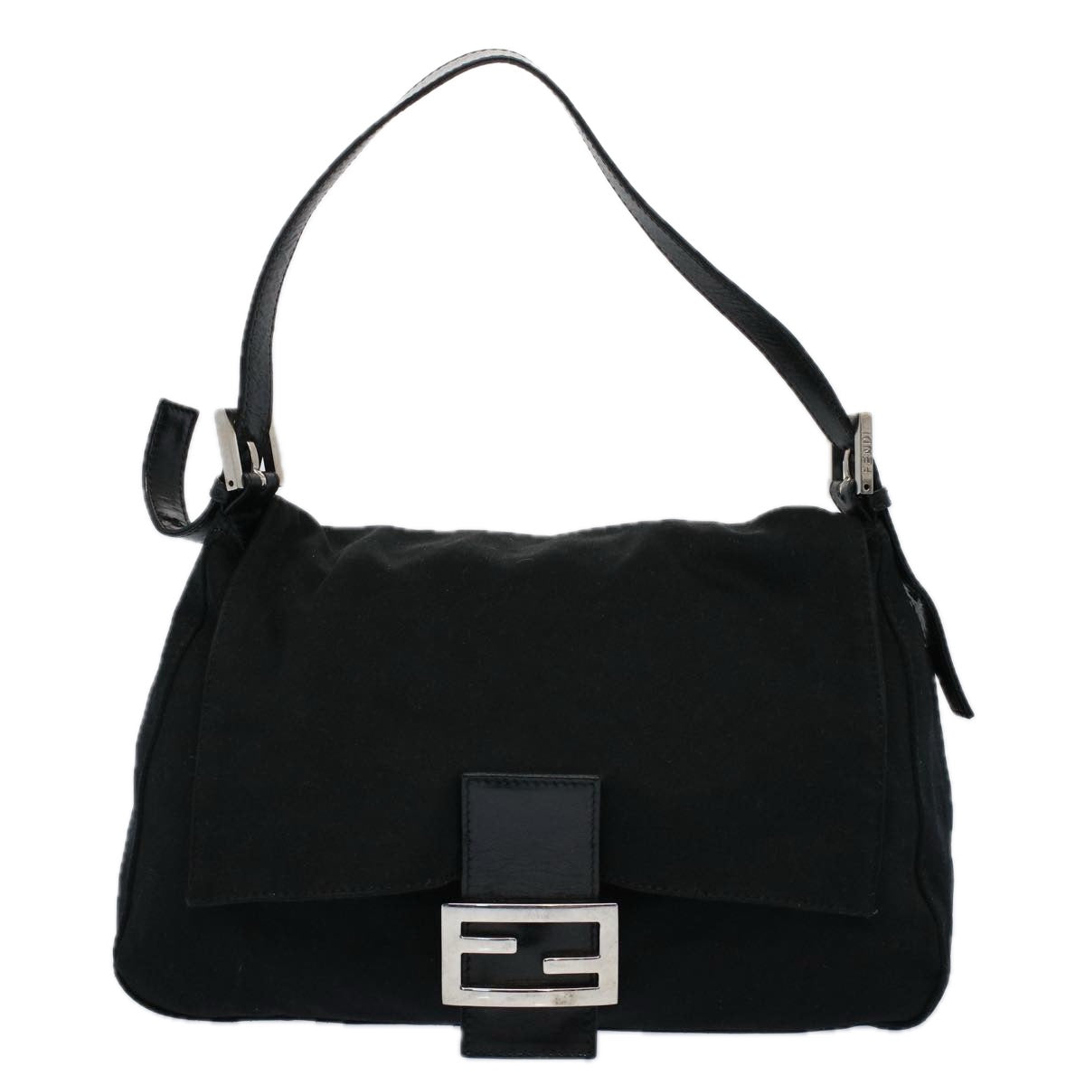 FENDI Mamma Baguette Shoulder Bag Nylon Black 2308 26325 008ep2426