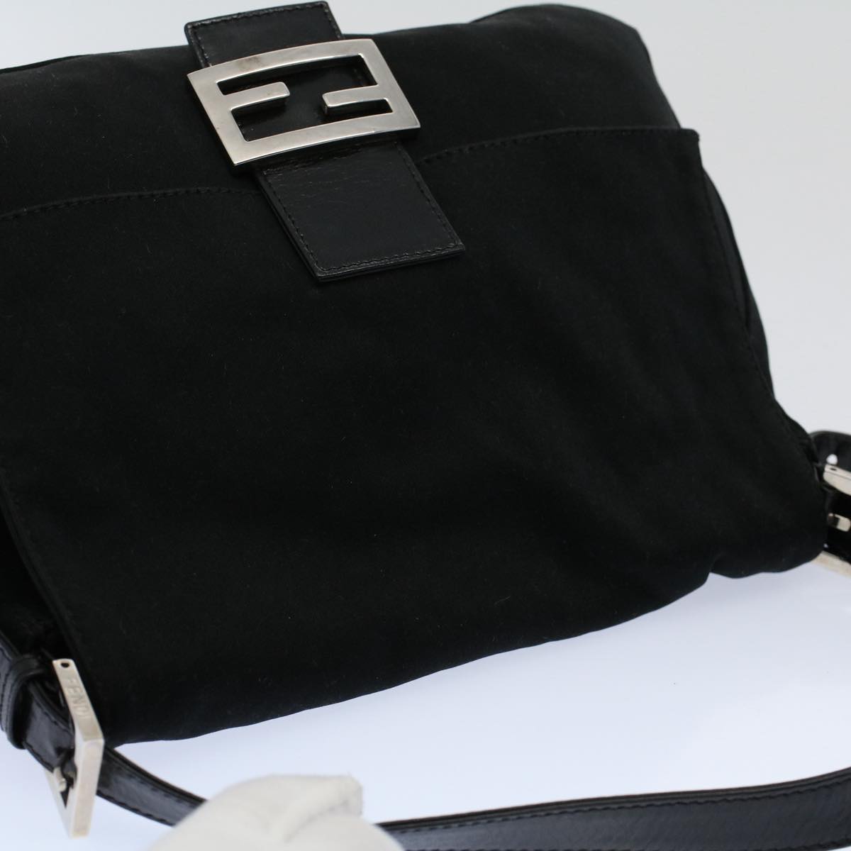 FENDI Mamma Baguette Shoulder Bag Nylon Black 2308 26325 008ep2426