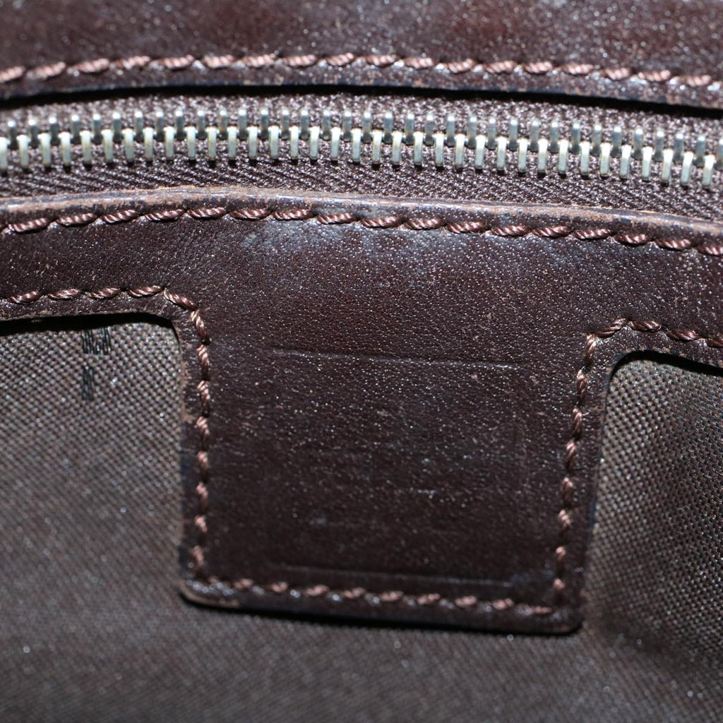 FENDI Zucca Canvas Mamma Baguette Shoulder Bag Black Brownep2428