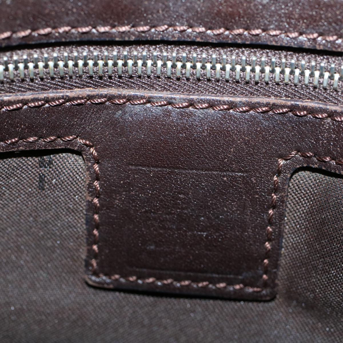 FENDI Zucca Canvas Mamma Baguette Shoulder Bag Black Brownep2428