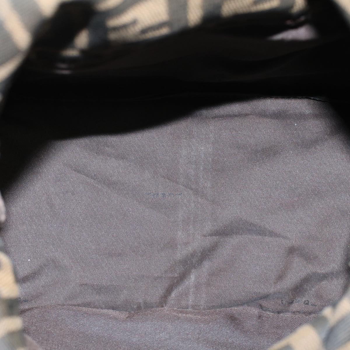 FENDI Zucca Canvas Mamma Baguette Shoulder Bag Black Brownep2428