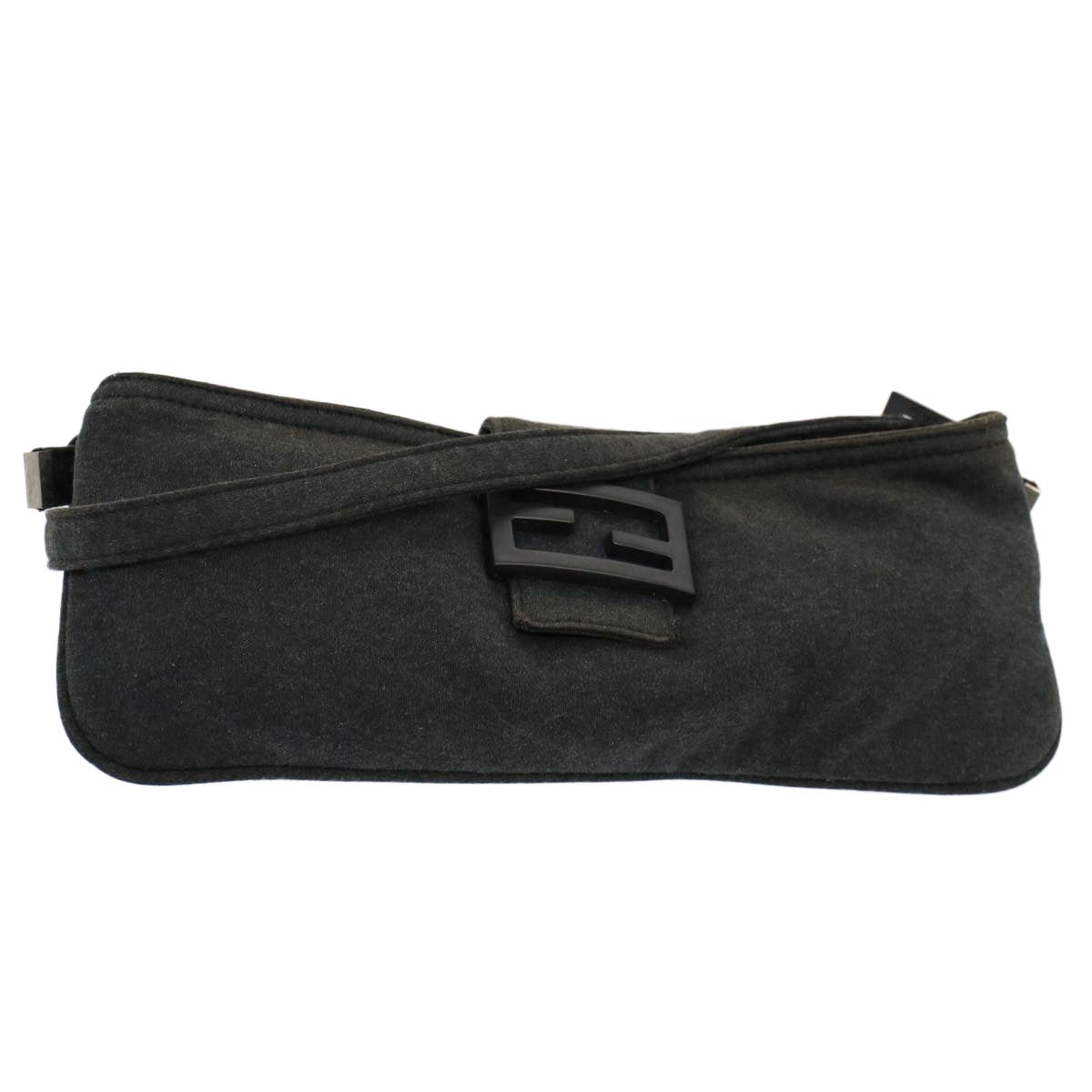 FENDI Mamma Baguette Shoulder Bag Cotton Gray 2354 26685 099ep2430